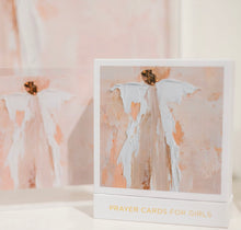 Load image into Gallery viewer, Introducing our Prayer Cards for Girls - 26 unique and powerful prayers paired with corresponding scriptures. On the front, Anne Neilson&#39;s new Gracious One angel, while the back features a prayer and scripture. Ideal for bringing comfort and protection through your child&#39;s prayers.
