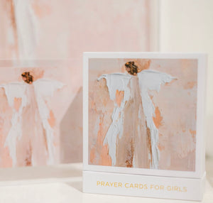 Introducing our Prayer Cards for Girls - 26 unique and powerful prayers paired with corresponding scriptures. On the front, Anne Neilson's new Gracious One angel, while the back features a prayer and scripture. Ideal for bringing comfort and protection through your child's prayers.