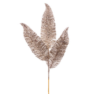 Champagne Feather Fern Glitter Spray