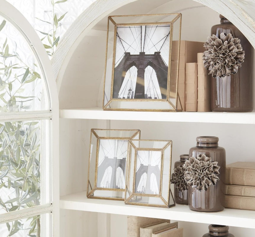 Antiqued Glass Pane Photo Frames