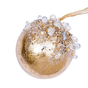 Dazzling Bejeweled Ball in Gold