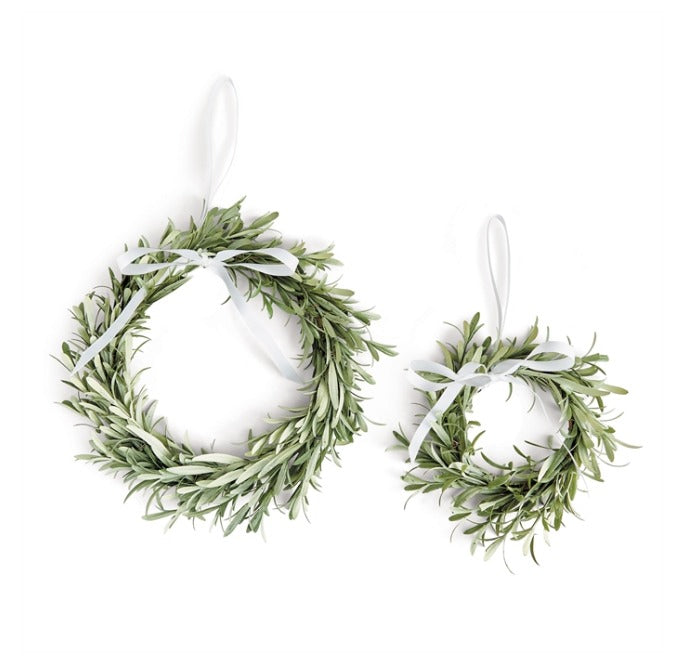 Lavender Leaf Wreaths, Set of Two