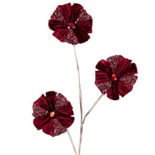 Load image into Gallery viewer, Burgundy Trumpet Flowers Pick
