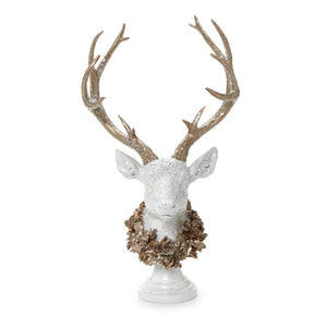 White Glitter Deer Head