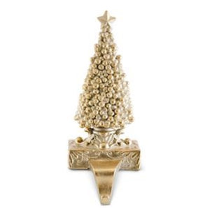 Gold Christmas Tree Stocking Holder