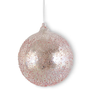 Pink Glittered Mercury Ornament