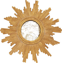 Load image into Gallery viewer, The Versailles mirror is a unique and stunning addition to any room. The gold leaf and antique mirror combination adds a touch of elegance, while the hand carved details showcase expert craftsmanship. Elevate your decor with this timeless piece that exudes opulence and sophistication.
