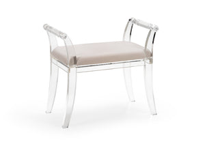 Neoclassical Acrylic Bench
