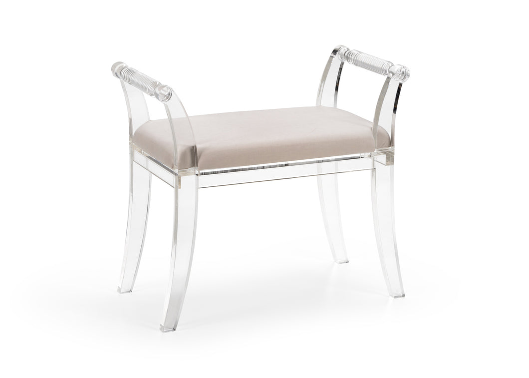 Neoclassical Acrylic Bench