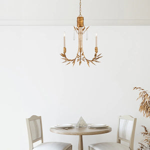 Palm d'or 3 Light Chandelier