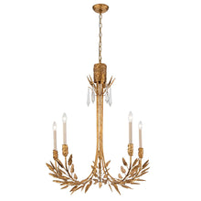 Load image into Gallery viewer, Palm d&#39;or 5 Light Chandelier
