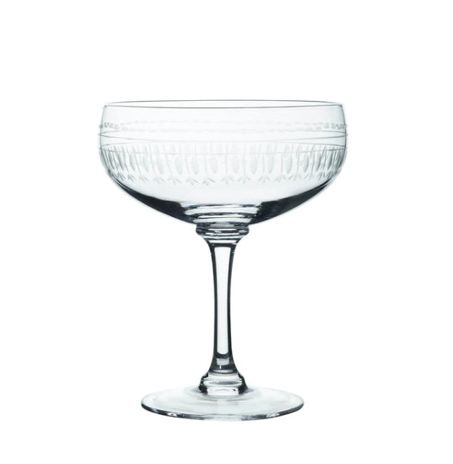 Each set contains four meticulously crafted cocktail glasses made from elegant lead-free crystal, hand-blown and hand-cut to perfection. These glasses are not only visually stunning, but also dishwasher safe for convenient cleaning.