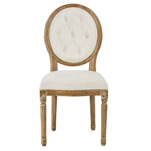 Washable White Tufted Dining Chair