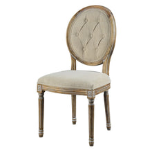 Load image into Gallery viewer, French Linen Tufted Dining Chair
