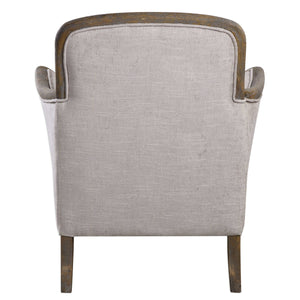Welted Taupe Armchair