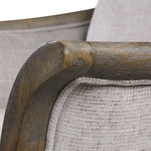 Welted Taupe Armchair