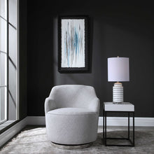 Load image into Gallery viewer, Stone Linen Swivel Chair
