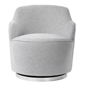 Stone Linen Swivel Chair