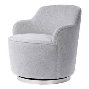 Stone Linen Swivel Chair