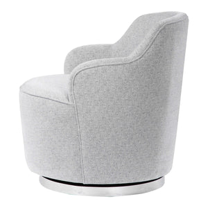 Stone Linen Swivel Chair