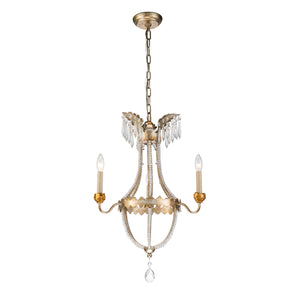 Winged Crystal Drop Chandelier