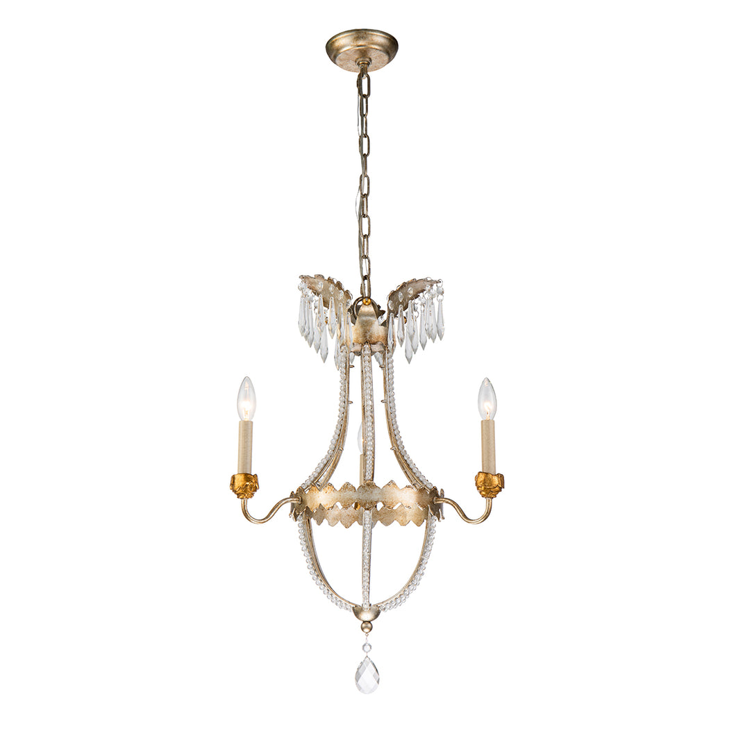 Winged Crystal Drop Chandelier