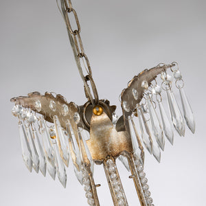 Winged Crystal Drop Chandelier