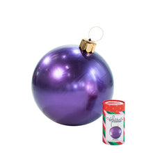 Load image into Gallery viewer, These vibrant, daring baubles are all set to create a huge Mardi Gras impact! Holiball The Inflatable Ornament is larger than life! Inflatable, deflatable, reusable, and storage-friendly. Designed for indoor and outdoor use.
