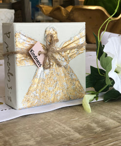 With these petite canvases depicting angels , you'll be spreading love, inspiration, and a sense of peace with every brushstroke. These hand-painted, original art gifts are perfect for anyone in your life who could use a little positive energy (including yourself).