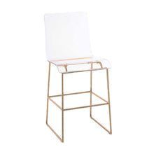 Load image into Gallery viewer, The Acrylic King Stool is an ideal choice for updating a kitchen island. This counter stool combines metal and lucite for a sleek, modern appearance. 
