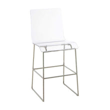 Load image into Gallery viewer, The Acrylic King Stool is an ideal choice for updating a kitchen island. This counter stool combines metal and lucite for a sleek, modern appearance. 
