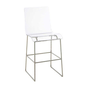 The Acrylic King Stool is an ideal choice for updating a kitchen island. This counter stool combines metal and lucite for a sleek, modern appearance. 