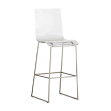 Load image into Gallery viewer, The Acrylic King Stool is an ideal choice for updating a kitchen island. This counter stool combines metal and lucite for a sleek, modern appearance. 
