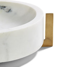 Load image into Gallery viewer, White Marble Bowl with Gold Stand
