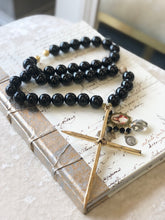 Load image into Gallery viewer, Black Onyx Decorative Rosary
