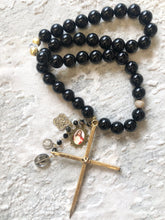 Load image into Gallery viewer, Black Onyx Decorative Rosary
