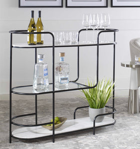 Black Metal Bar Console