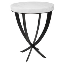 Load image into Gallery viewer, Marble &amp; Forged Metal Accent Table
