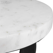 Load image into Gallery viewer, Marble &amp; Forged Metal Accent Table
