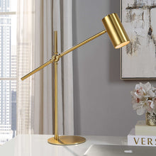 Load image into Gallery viewer, Slender Brushed Gold Desk Lamp
